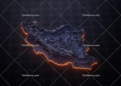 تصویر با کیفیت نقشه ژئوگرافیک ایران 